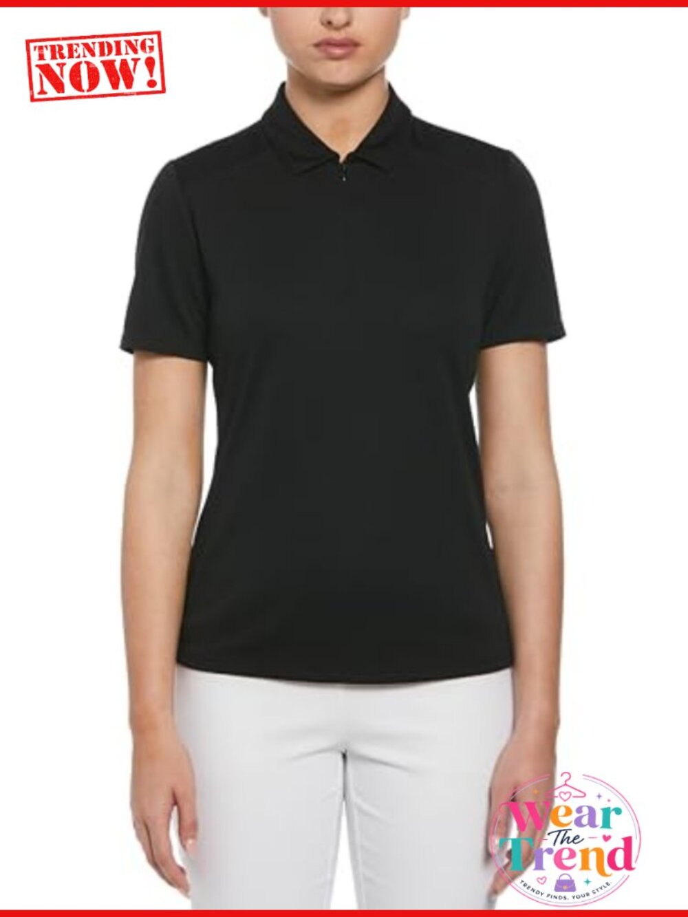 PGA Tour Airflux Women's Golf Polo Shirt Short Sleeve Mesh Moisture Wicking UPF